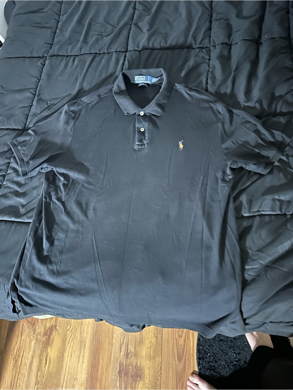 Ralph Lauren Men’s Black Polo with Gold Pony